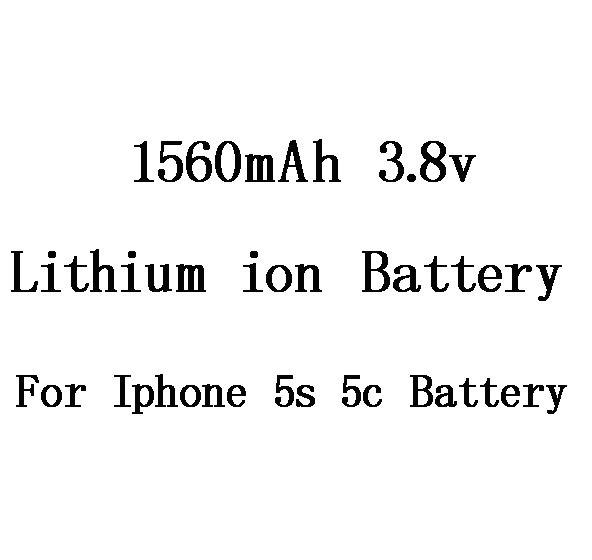 100 Original OEM 1560mAh 3 8V Lithium Polymer Mobile Phone Batteries For Iphone 5S 5C Battery