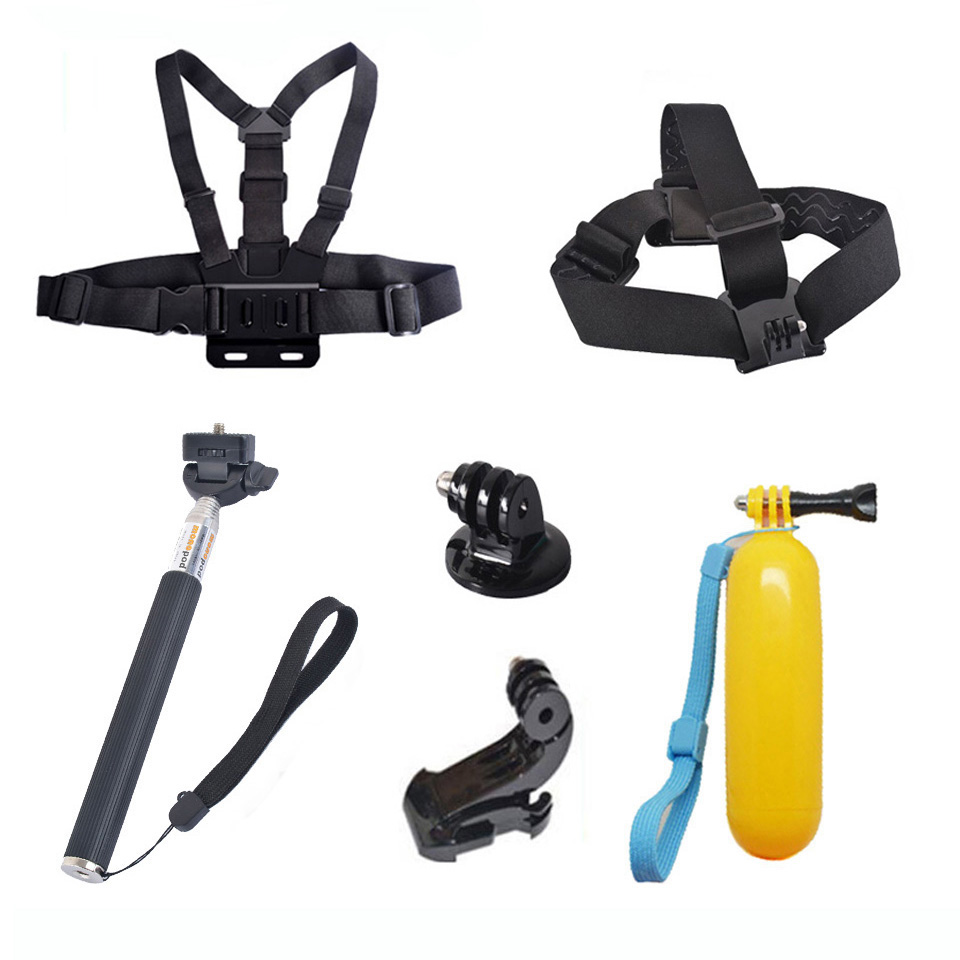 Gopro Monopod Tripod Mount Adapter + Float Bobber+ Chest Belt + Head Strap+J-Hook Buckles For ALL Gopro Hero SJ4000 Accessories