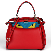 2016 Big Brand Little Monster Eyes Ladies Handbag Genuine Leather Famous Designer Shoulder Bag Fashion Women Messenger Bags