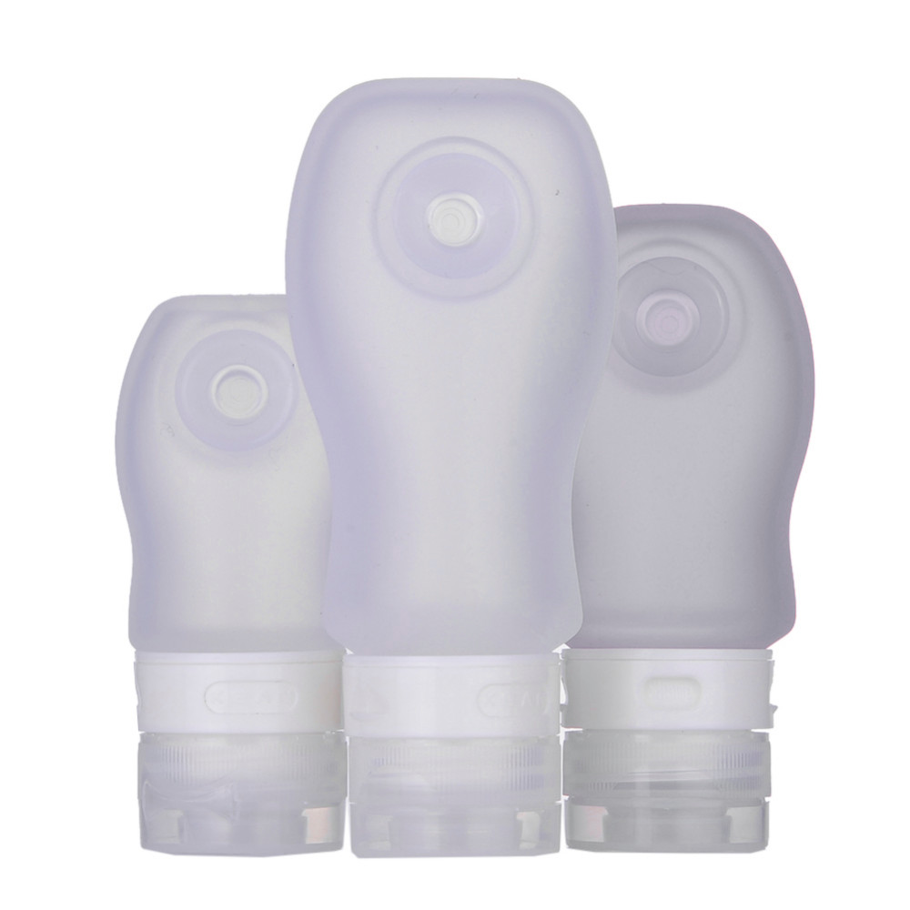 3sizes Refillable Bottles With Suction Cup Travel Containers Portable