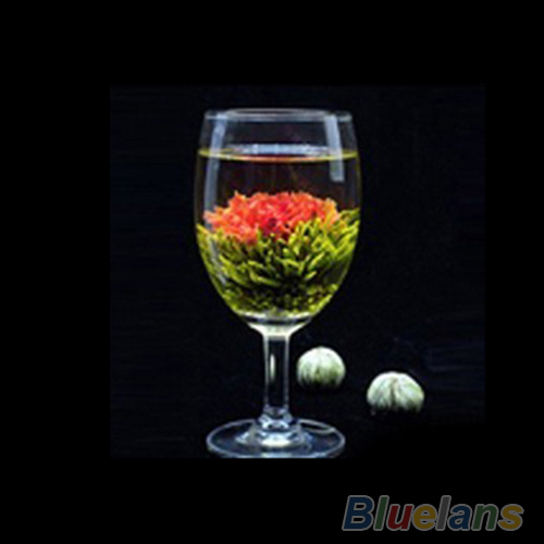 4 Balls Chinese Artisan Different Handmade Blooming Flower Green Tea 014F