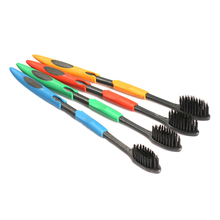 4PCS Double Ultra Soft Toothbrush Bamboo Charcoal Nano Brush Oral Care  #QbO
