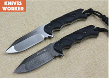 Zorro cuchillo de hoja fija supervivencia que acampa al aire cuchillos cuchillo táctico G10 manejar la lámina D2 exterior herramientas cuchillos