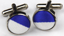 SNT0005 2014 Blue white Striped Smooth Classic Silk Neck Tie Fashion Casual Knitted Tie Necktie Cufflinks