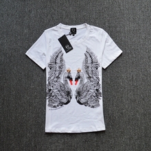 Women’s cotton printed swan leisure round neck T-shirt