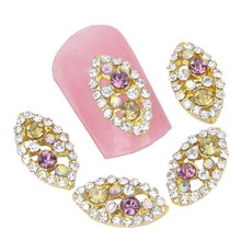 10pcs/bag Luxury Party Wedding Nail Gel Design Accessories Colorful 3D Glitter Rhinestone Nail Art Sticker Decoration DIY MA0201