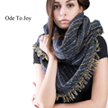 Ode To Joy Brand striped Scarf Women Winter Scarf Elegant Warm Bufandas Cape Poncho Fashion