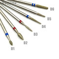 HYTOOS 6 Type Diamond Nail Drill Bit Rotate Burr Milling Cutter Bits For Manicure Electric Nail