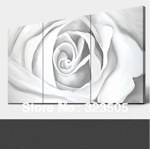 3 panel rose canvas wall art Modern abstract three piece rose picture oil painting on canvas home deco living room free shipping