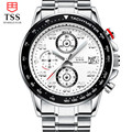 Tss Men s leather belt male table quartz watch waterproof simple fashion six pin multi function