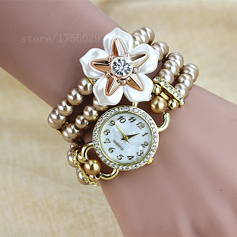 Moscow Amorous Feelings Fashion Luxury Pearl Bracelet Watches Women Casual Quartz Watch Women Wristwatches Relogio Feminino