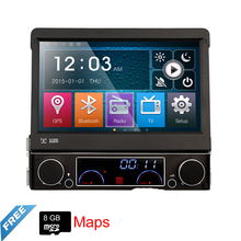 Free Shipping Touch Screen Single 1 Din Detachable Car DVD Player Auto Radio GPS System WiFi 3G Radio Automotive Free Map