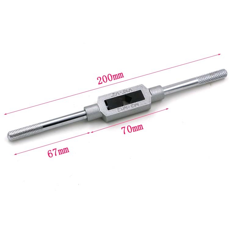 Description Picture 6 of item3F Hand Screw Thread Metric Plug Tap Set M3 M4 M5 M6 M8 with Adjustable Tap Wrench 1/16-1/4"