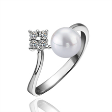 Elegant 925 Silver Genuine Pearl Ring Freshwater Finger Ring High Quality  Sterling Silver Jewelry top quality JZ5521