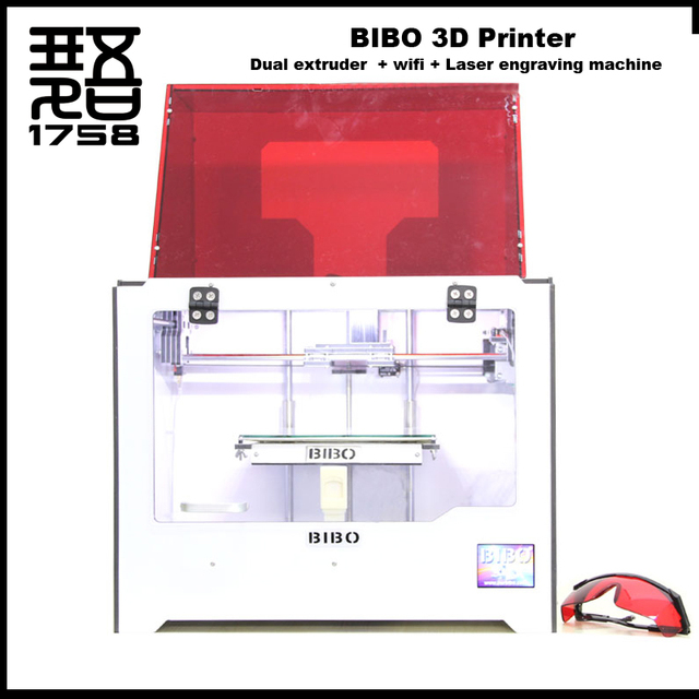 Новый БИБО 3d принтер WI-FI функция impressora 3d Лазерная гравировка imprimante 3d машины Двойной экструдер 3d-принтер с тепло-кровать