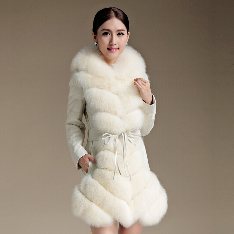 The New Winter Ladies Fashion High-Grade Winter Warm Raccoon Fur Collar Ladies Leisure Brand Womens Winter Jackets And Coats
