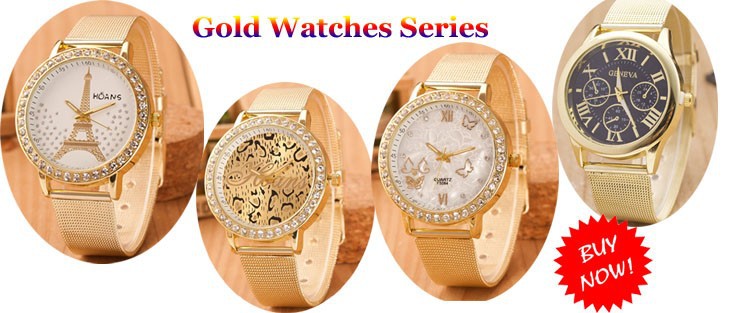 gold mesh watches-description