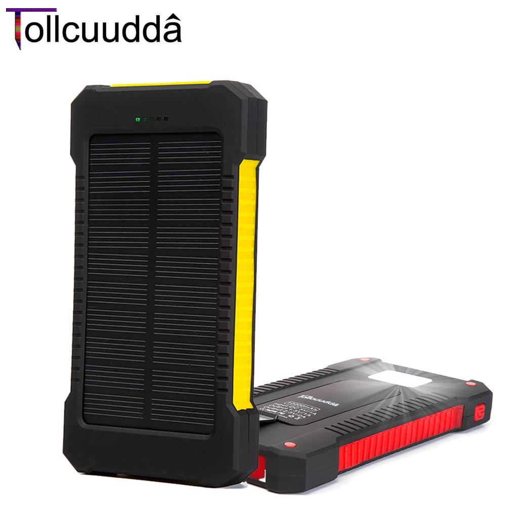 Portable External Charger Battery Solar Panel Cells Power Bank For Phone Charging 10000mAH Universal Powerbank Batterie Cargador