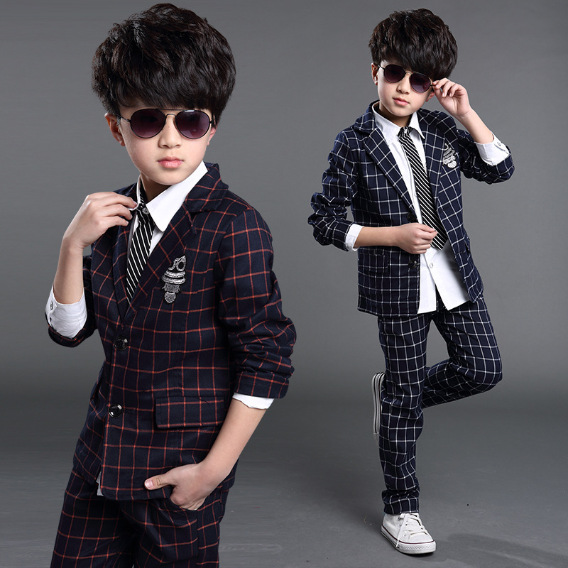 2016 new spring autumn baby boy s clothing set boy s suit and trosers casual suits
