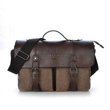 Vintage Crazy Leather Men HandBag