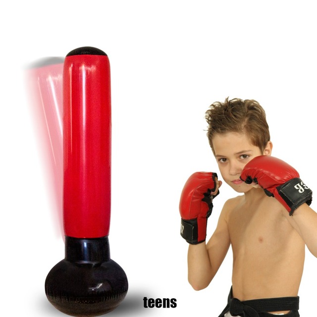 Inflatable Boxing Tower With Pump Punching Bag Speed Balls Training,Home Outdoor Fitness Body Building Equipment 155cm SE003