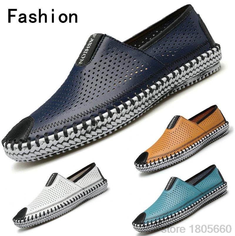 Free Shopping Fashion Cool Men Shoes Breathable Genuine Leather Men s Flats Low Casual Sneakers Spring