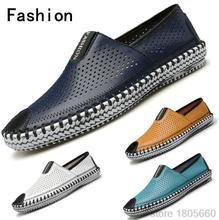 Free Shopping Fashion Cool Men Shoes Breathable Genuine Leather Men s Flats Low Casual Sneakers Spring