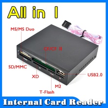 Горячая распродажа все в 1 внутренний USB 2.0 3.5 » Floopy передней панели SDHC микро-sd MMC CF XD TF устройство чтения карт памяти