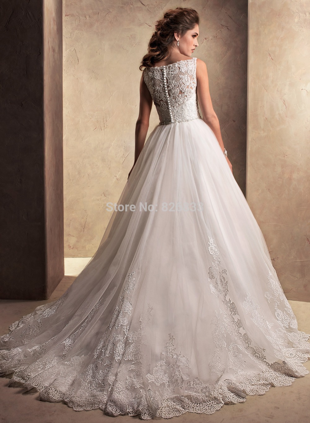 2015 Queen Style Victorian Wedding Dresses Off The Shoulder 3 4