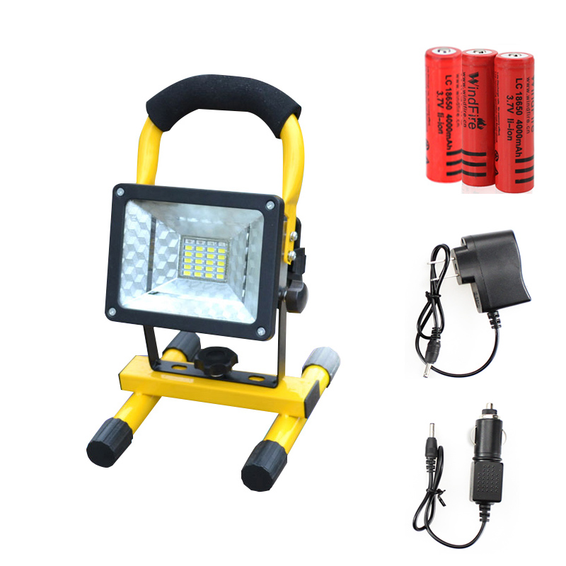 Rechargeable LED Floodlight T6 Portable Spotlight Movable outdoor camping light grassland include 3*18650 battery and charger