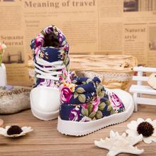 2015 spring autumn new fashion girls children s floral shoes casual soft canvas Korean flower princess