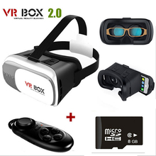 Google cardboard VR BOX 2.0 Version 3D Glasses + bluetooth remote controller gamepad + 8G Microsd with 3D movies and games 1009