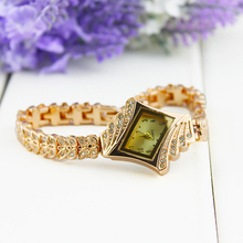 Moda nueva señora de reloj de lujo cristal de cuarzo Rhinestone pulsera 0SAS