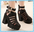 Women Summer Boots 2015 Ladies High Heel Boots Open Toe Ankle Boots