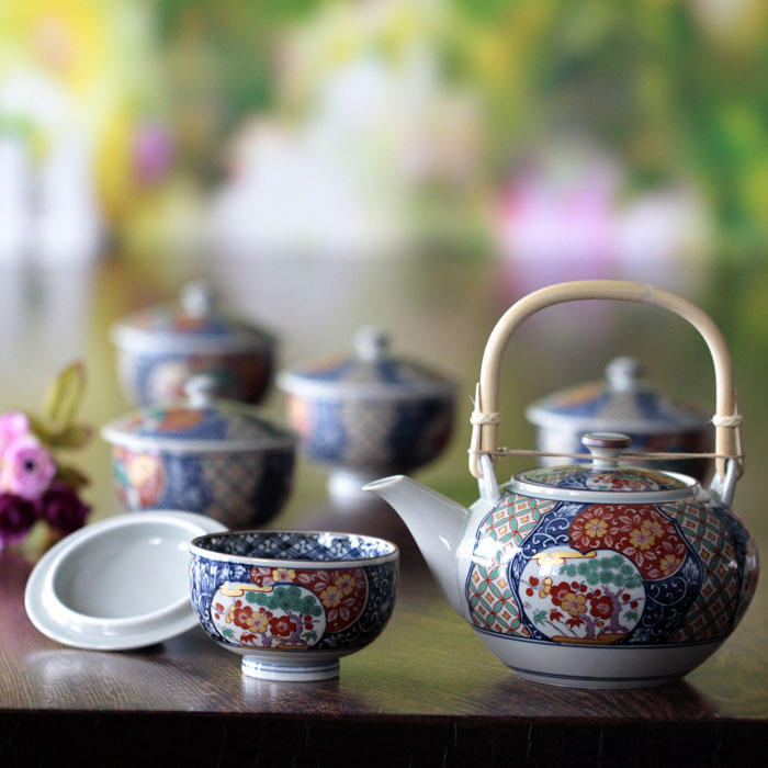 Japan imports Imari Arita covered tea cup tea set teapot ancient