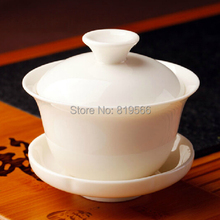 Hot Chinese Kung Fu Ceramic Gaiwan White Porcelain Tea Cup Bone China Set Drinkware Service