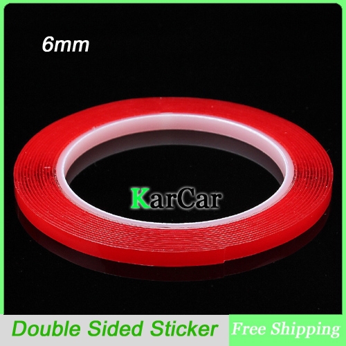 3m x 6mm Silicone Double Sided Tape Sticker, Car Interior Accessories High Strength Double Sided Adhesive Sticker No Traces