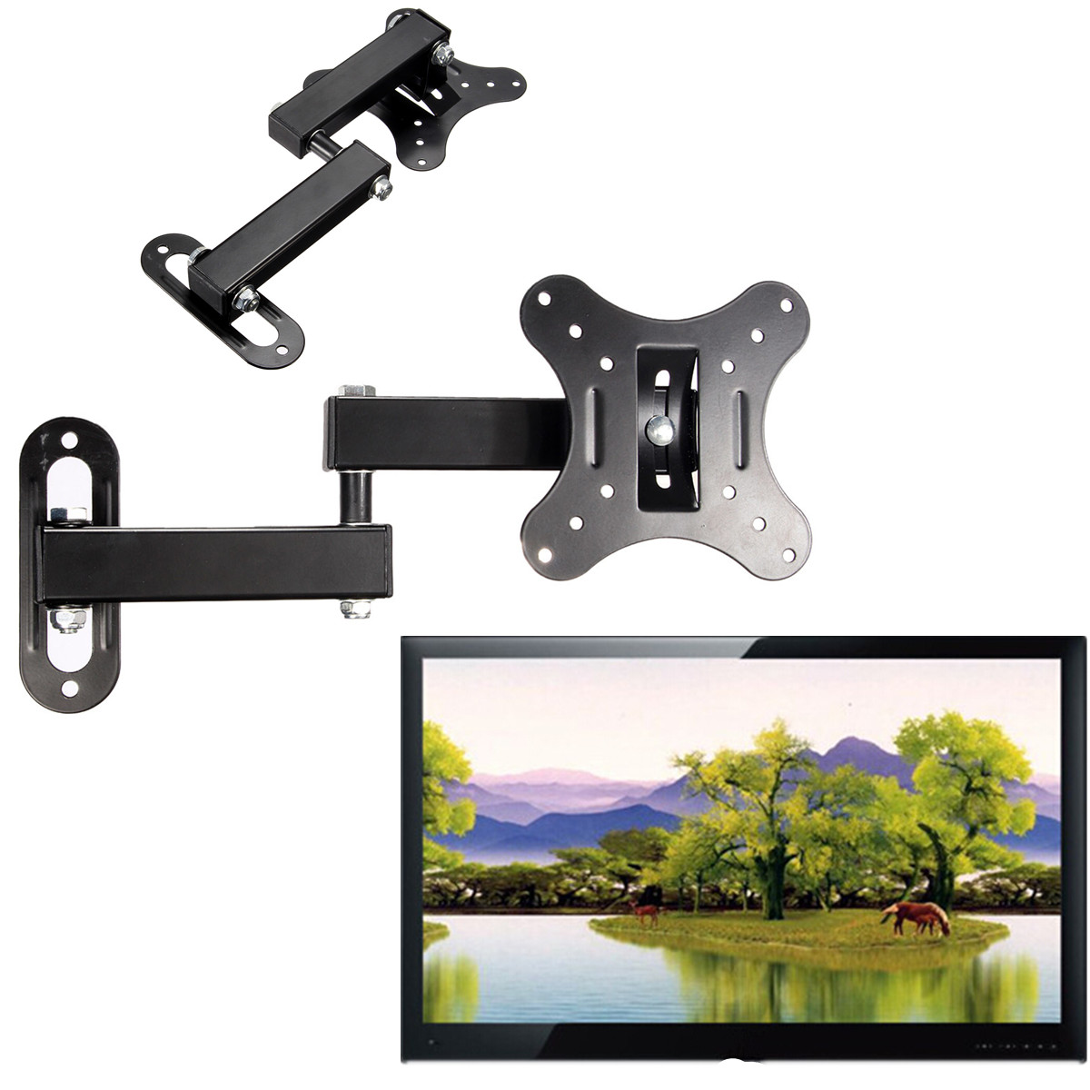 Articulating Universal TV Bracket 14 inch to 27 inch LED LCD POP Flat Panel TV Wall Mount Holder