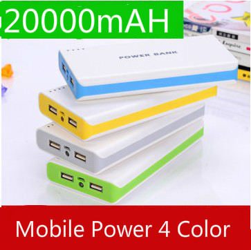 20000mAh Power Bank Portable Power Charger External Backup Battery For Nokia  Micro USB Samsung  Mini USB For iPod iPhone