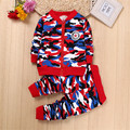 Kids Clothing Sets Camouflage Warm Baby Boys Girls Christmas Tracksuit Set Long Sleeve Children Outfits Letter