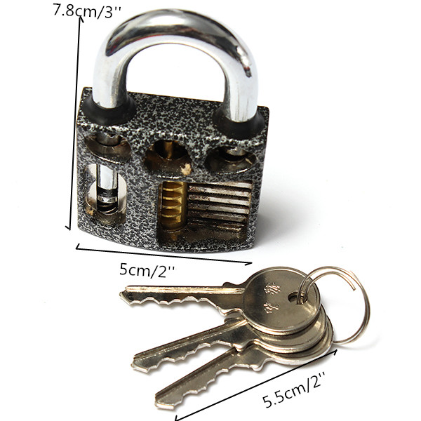 New Perspective Cutaway Inside View Practice Padlock Lock Locksmith Training Skill Craft Learning Tool With 3