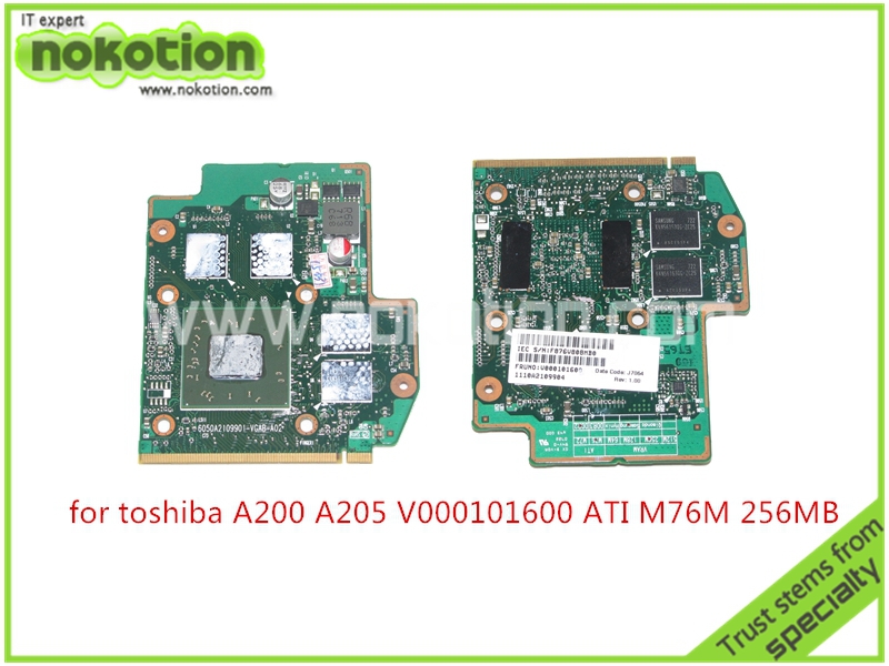 laptop graphics For toshiba Satellite A200 A205 A215 card VGA card ATI HD 3470 512M V000101600