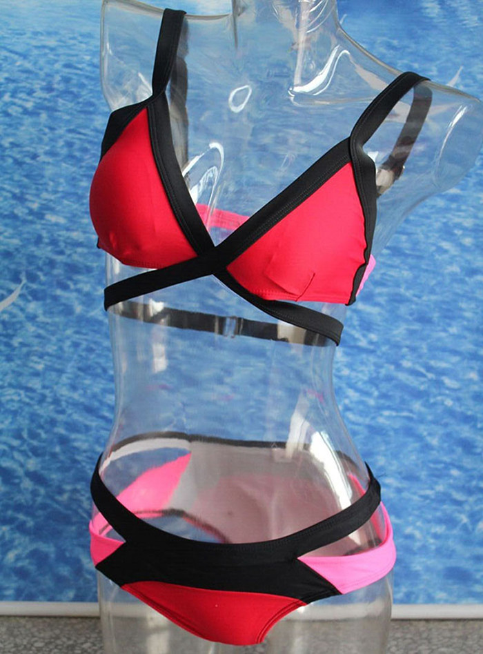 New 2015 Deep V Sexy Women\'s Bikini Set Push-up Padded Bra Swimsuit Set Women Underwire Swimwear print bikinis set (7)