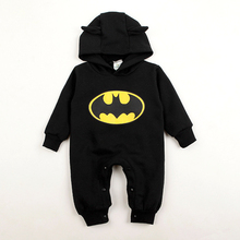 Baby Girl Rompers Batman Toddler Hoodies Newborn Baby Boy Clothes Winter Romper Warm Clothing Set Jumpsuit Long Sleeve With Hats