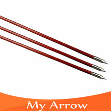 80cm Professional Practice Long Bow Wooden Arrows Wood Arrow Archery 3pcs Turkey Feather Handmade Wooden Arrow