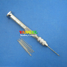 Vangel-2pcs mano Twist Drill Jewelers correderas herramienta espiral perforación 0.5 – 2.5 mm con taladro bits 0.6 – 1.5 mm
