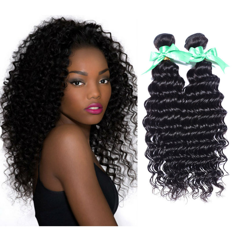 peruvian virgin hair deep curly hair bundles 3pcs/lot human hair extension natural black hair weave peruvian deep wave soft
