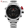 Gulper SHARK Sport Watch Stainless Full Steel Black Japan Movement Relogio Digital Alarm Quartz Military Wrist