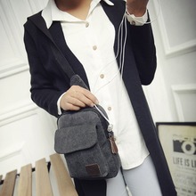 Brand NEW Unisex Canvas Chest Backpack Hiking Sport Crossbody Backpack Black Color Shoulder Bag Women Men