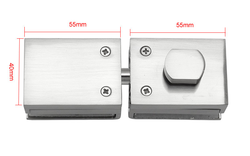 Description Picture 3 of itemHigh quality,Glass Door Latches Lock/bolt,8-12mm glass,no drilling,for Bathroom Double/single glass door, Frameless glass door